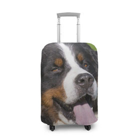 Чехол для чемодана 3D с принтом Бернский зенненхунд в Белгороде, 86% полиэфир, 14% спандекс | двустороннее нанесение принта, прорези для ручек и колес | волкодав | дворняжка | домашние животные | любимец | мопс | овчарка | пес | песик | питомец | сенбернар | собака | собачка