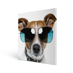 Холст квадратный с принтом Джек Рассел в очках в Белгороде, 100% ПВХ |  | волкодав | дворняжка | джек | джек рассел | домашние животные | любимец | мопс | овчарка | пес | песик | питомец | рассел | сенбернар | собака | собачка
