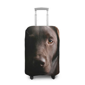 Чехол для чемодана 3D с принтом Лабрадор в Белгороде, 86% полиэфир, 14% спандекс | двустороннее нанесение принта, прорези для ручек и колес | далматин | далматинец | дворняга | лабрадор | любимец | овчарка | пес | питомец | самоед | собака | собачка | щенок