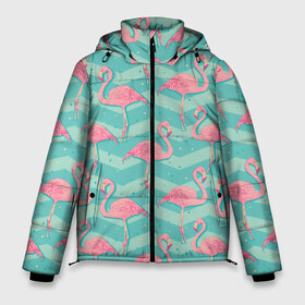 Мужская зимняя куртка 3D с принтом flamingo в Белгороде, верх — 100% полиэстер; подкладка — 100% полиэстер; утеплитель — 100% полиэстер | длина ниже бедра, свободный силуэт Оверсайз. Есть воротник-стойка, отстегивающийся капюшон и ветрозащитная планка. 

Боковые карманы с листочкой на кнопках и внутренний карман на молнии. | flamingo | абстракция | фламинго