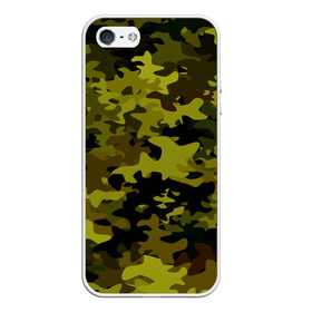 Чехол для iPhone 5/5S матовый с принтом Camouflage в Белгороде, Силикон | Область печати: задняя сторона чехла, без боковых панелей | камуфляж | хаки