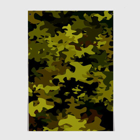 Постер с принтом Camouflage в Белгороде, 100% бумага
 | бумага, плотность 150 мг. Матовая, но за счет высокого коэффициента гладкости имеет небольшой блеск и дает на свету блики, но в отличии от глянцевой бумаги не покрыта лаком | камуфляж | хаки
