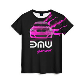 Женская футболка 3D с принтом BMW glamour в Белгороде, 100% полиэфир ( синтетическое хлопкоподобное полотно) | прямой крой, круглый вырез горловины, длина до линии бедер | Тематика изображения на принте: bmw | m5 | pink | авто | автомобиль | бмв | гламур | машина | розовый | стиль | тачка | элита