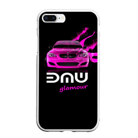 Чехол для iPhone 7Plus/8 Plus матовый с принтом BMW glamour в Белгороде, Силикон | Область печати: задняя сторона чехла, без боковых панелей | Тематика изображения на принте: bmw | m5 | pink | авто | автомобиль | бмв | гламур | машина | розовый | стиль | тачка | элита