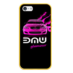 Чехол для iPhone 5/5S матовый с принтом BMW glamour в Белгороде, Силикон | Область печати: задняя сторона чехла, без боковых панелей | Тематика изображения на принте: bmw | m5 | pink | авто | автомобиль | бмв | гламур | машина | розовый | стиль | тачка | элита
