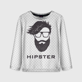 Детский лонгслив 3D с принтом Hipster в Белгороде, 100% полиэстер | длинные рукава, круглый вырез горловины, полуприлегающий силуэт
 | hair | hipster | man | волосы | мужчина | парень | прическа | хипстер