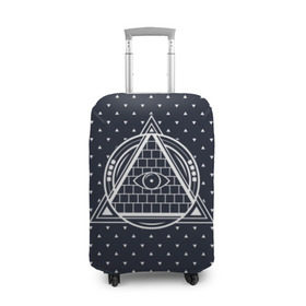 Чехол для чемодана 3D с принтом Illuminati в Белгороде, 86% полиэфир, 14% спандекс | двустороннее нанесение принта, прорези для ручек и колес | illuminati | pyramid | загадка | иллюминаты | око | пирамида | просвещение | просвещенные | тайна