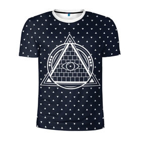 Мужская футболка 3D спортивная с принтом Illuminati в Белгороде, 100% полиэстер с улучшенными характеристиками | приталенный силуэт, круглая горловина, широкие плечи, сужается к линии бедра | Тематика изображения на принте: illuminati | pyramid | загадка | иллюминаты | око | пирамида | просвещение | просвещенные | тайна