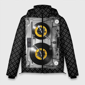 Мужская зимняя куртка 3D с принтом DJ Tape в Белгороде, верх — 100% полиэстер; подкладка — 100% полиэстер; утеплитель — 100% полиэстер | длина ниже бедра, свободный силуэт Оверсайз. Есть воротник-стойка, отстегивающийся капюшон и ветрозащитная планка. 

Боковые карманы с листочкой на кнопках и внутренний карман на молнии. | Тематика изображения на принте: dj | equalizer | music | retro | sound | tape | диджей | кассета | меломан | музыка | пленка | ретро | эквалайзер