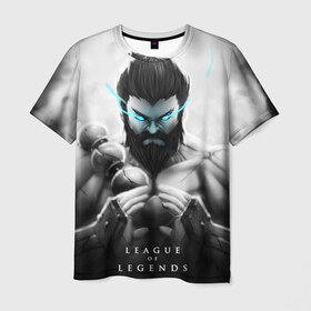 Мужская футболка 3D с принтом Spirit в Белгороде, 100% полиэфир | прямой крой, круглый вырез горловины, длина до линии бедер | Тематика изображения на принте: league of legends | lol | udyr | лига легенд | лол | удир