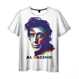 Мужская футболка 3D с принтом Al Pacino в Белгороде, 100% полиэфир | прямой крой, круглый вырез горловины, длина до линии бедер | актёр | аль пачино | артист | звезда | кино | киноактёр | кинозвезда | кинофильм | роль