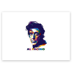 Поздравительная открытка с принтом Al Pacino в Белгороде, 100% бумага | плотность бумаги 280 г/м2, матовая, на обратной стороне линовка и место для марки
 | актёр | аль пачино | артист | звезда | кино | киноактёр | кинозвезда | кинофильм | роль