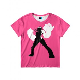 Детская футболка 3D с принтом Pink в Белгороде, 100% гипоаллергенный полиэфир | прямой крой, круглый вырез горловины, длина до линии бедер, чуть спущенное плечо, ткань немного тянется | league of legends | lol | vi | вай | лига легенд | лол