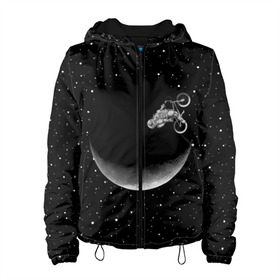 Женская куртка 3D с принтом Астронавт байкер в Белгороде, ткань верха — 100% полиэстер, подклад — флис | прямой крой, подол и капюшон оформлены резинкой с фиксаторами, два кармана без застежек по бокам, один большой потайной карман на груди. Карман на груди застегивается на липучку | astronaut | cosmonaut | cosmos | galaxy | moto | planet | space | star | universe | астронавт | байкер | вселенная | галактика | звезды | космонавт | космос | луна | мотоцикл | планета