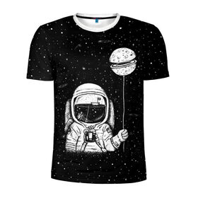 Мужская футболка 3D спортивная с принтом Астронавт с шариком в Белгороде, 100% полиэстер с улучшенными характеристиками | приталенный силуэт, круглая горловина, широкие плечи, сужается к линии бедра | Тематика изображения на принте: astronaut | cosmonaut | cosmos | dead | galaxy | moon | planet | space | star | universe | астронавт | вселенная | галактика | звезды | космонавт | космос | луна | планета | шарик