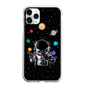 Чехол для iPhone 11 Pro Max матовый с принтом Космический жонглер в Белгороде, Силикон |  | astronaut | cosmonaut | cosmos | galaxy | planet | space | star | universe | астронавт | вселенная | галактика | звезды | земля | космонавт | космос | луна | марс | планета | сатурн | уран