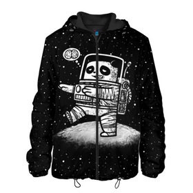 Мужская куртка 3D с принтом Панда лунатик в Белгороде, ткань верха — 100% полиэстер, подклад — флис | прямой крой, подол и капюшон оформлены резинкой с фиксаторами, два кармана без застежек по бокам, один большой потайной карман на груди. Карман на груди застегивается на липучку | astronaut | cosmonaut | cosmos | galaxy | gravity | moon | planet | space | star | universe | астронавт | вселенная | галактика | звезды | космонавт | космос | луна | лунатик