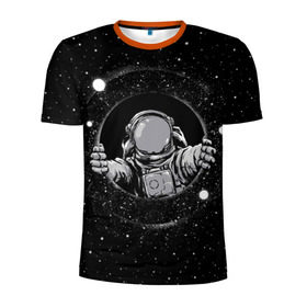 Мужская футболка 3D спортивная с принтом Черная дыра в Белгороде, 100% полиэстер с улучшенными характеристиками | приталенный силуэт, круглая горловина, широкие плечи, сужается к линии бедра | astronaut | cosmonaut | cosmos | galaxy | meteor | moon | planet | space | star | universe | астронавт | бесконечность | вселенная | галактика | космонавт | космос | черная дыра