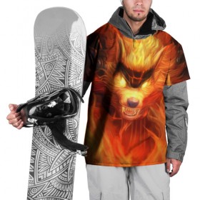 Накидка на куртку 3D с принтом Fire Wolf в Белгороде, 100% полиэстер |  | Тематика изображения на принте: league of legends | lol | warwick | wolf | варвик | волк | лига легенд | лол