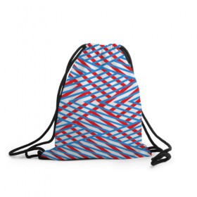 Рюкзак-мешок 3D с принтом Blue&Red в Белгороде, 100% полиэстер | плотность ткани — 200 г/м2, размер — 35 х 45 см; лямки — толстые шнурки, застежка на шнуровке, без карманов и подкладки | Тематика изображения на принте: 