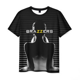 Мужская футболка 3D с принтом Brazzers в Белгороде, 100% полиэфир | прямой крой, круглый вырез горловины, длина до линии бедер | brazzers