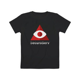 Детская футболка хлопок с принтом SecuroServ в Белгороде, 100% хлопок | круглый вырез горловины, полуприлегающий силуэт, длина до линии бедер | auto | grand | gta | theft | гта