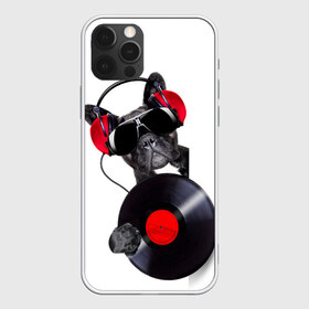 Чехол для iPhone 12 Pro Max с принтом DJ бульдог в Белгороде, Силикон |  | бульдог | винил | диджей | музыка | наушники | очки | пёс | пластинка | собака | юмор