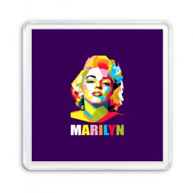 Магнит 55*55 с принтом Marilyn Monroe в Белгороде, Пластик | Размер: 65*65 мм; Размер печати: 55*55 мм | Тематика изображения на принте: marilyn monroe | актриса | звезда | кино | мэрилин монро | певица