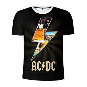 Мужская футболка 3D спортивная с принтом AC/DC 7 в Белгороде, 100% полиэстер с улучшенными характеристиками | приталенный силуэт, круглая горловина, широкие плечи, сужается к линии бедра | Тематика изображения на принте: 