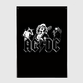 Постер с принтом AC/DC 3 в Белгороде, 100% бумага
 | бумага, плотность 150 мг. Матовая, но за счет высокого коэффициента гладкости имеет небольшой блеск и дает на свету блики, но в отличии от глянцевой бумаги не покрыта лаком | 