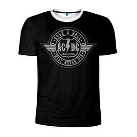 Мужская футболка 3D спортивная с принтом AC/DC 2 в Белгороде, 100% полиэстер с улучшенными характеристиками | приталенный силуэт, круглая горловина, широкие плечи, сужается к линии бедра | Тематика изображения на принте: 