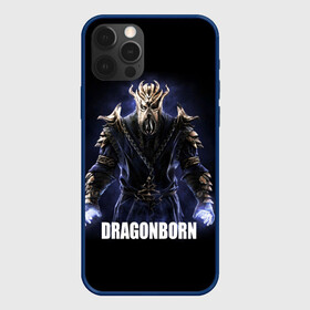 Чехол для iPhone 12 Pro с принтом Dragonborn в Белгороде, силикон | область печати: задняя сторона чехла, без боковых панелей | game | the elder scrolls v: skyrim | драконорожденный | игра | игрок