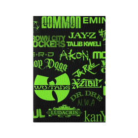 Обложка для паспорта матовая кожа с принтом Hip-Hop в Белгороде, натуральная матовая кожа | размер 19,3 х 13,7 см; прозрачные пластиковые крепления | akon | eminem | hip hop | snoop dogg | wu tang | xzibit | хип хоп | эминем
