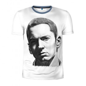 Мужская футболка 3D спортивная с принтом Eminem в Белгороде, 100% полиэстер с улучшенными характеристиками | приталенный силуэт, круглая горловина, широкие плечи, сужается к линии бедра | 