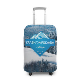 Чехол для чемодана 3D с принтом Красная поляна в Белгороде, 86% полиэфир, 14% спандекс | двустороннее нанесение принта, прорези для ручек и колес | горнолыжный курорт | горы | зима | красная поляна | лыжи | парк | роза хуторов | снег | сноутборд | сочи