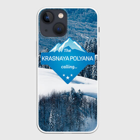 Чехол для iPhone 13 mini с принтом Красная поляна в Белгороде,  |  | Тематика изображения на принте: горнолыжный курорт | горы | зима | красная поляна | лыжи | парк | роза хуторов | снег | сноутборд | сочи