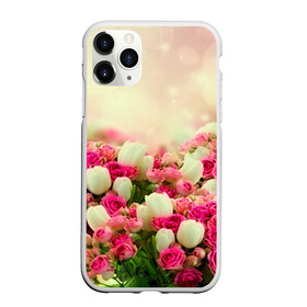 Чехол для iPhone 11 Pro матовый с принтом Цветы в Белгороде, Силикон |  | розовый | розы | цветы | яркий