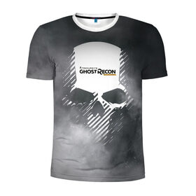 Мужская футболка 3D спортивная с принтом Ghost Recon в Белгороде, 100% полиэстер с улучшенными характеристиками | приталенный силуэт, круглая горловина, широкие плечи, сужается к линии бедра | tom clancy’s | череп