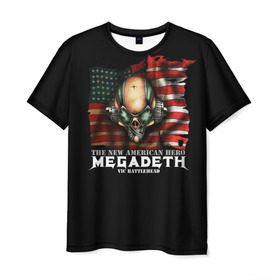 Мужская футболка 3D с принтом Megadeth #3 в Белгороде, 100% полиэфир | прямой крой, круглый вырез горловины, длина до линии бедер | Тематика изображения на принте: dave | megadeth | metal | mustaine | rattlehead | rock | thrash | vic | дейв | мастейн | мегадез | мегадет | мегедес | метал | рок | треш