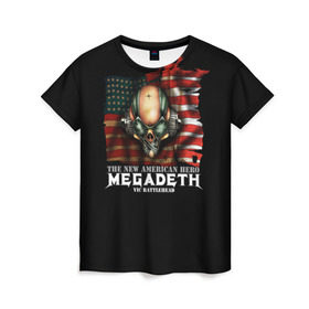 Женская футболка 3D с принтом Megadeth #3 в Белгороде, 100% полиэфир ( синтетическое хлопкоподобное полотно) | прямой крой, круглый вырез горловины, длина до линии бедер | dave | megadeth | metal | mustaine | rattlehead | rock | thrash | vic | дейв | мастейн | мегадез | мегадет | мегедес | метал | рок | треш