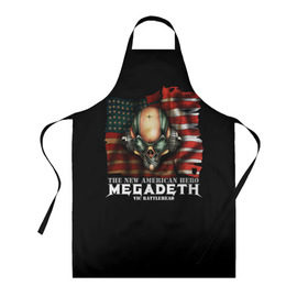 Фартук 3D с принтом Megadeth #3 в Белгороде, 100% полиэстер | общий размер — 65 х 85 см, ширина нагрудника — 26 см, горловина — 53 см, длина завязок — 54 см, общий обхват в поясе — 173 см. Принт на завязках и на горловине наносится с двух сторон, на основной части фартука — только с внешней стороны | dave | megadeth | metal | mustaine | rattlehead | rock | thrash | vic | дейв | мастейн | мегадез | мегадет | мегедес | метал | рок | треш