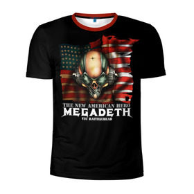 Мужская футболка 3D спортивная с принтом Megadeth #3 в Белгороде, 100% полиэстер с улучшенными характеристиками | приталенный силуэт, круглая горловина, широкие плечи, сужается к линии бедра | Тематика изображения на принте: dave | megadeth | metal | mustaine | rattlehead | rock | thrash | vic | дейв | мастейн | мегадез | мегадет | мегедес | метал | рок | треш