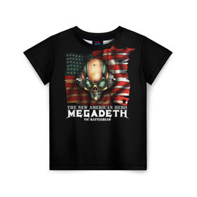 Детская футболка 3D с принтом Megadeth #3 в Белгороде, 100% гипоаллергенный полиэфир | прямой крой, круглый вырез горловины, длина до линии бедер, чуть спущенное плечо, ткань немного тянется | dave | megadeth | metal | mustaine | rattlehead | rock | thrash | vic | дейв | мастейн | мегадез | мегадет | мегедес | метал | рок | треш