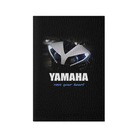 Обложка для паспорта матовая кожа с принтом Yamaha в Белгороде, натуральная матовая кожа | размер 19,3 х 13,7 см; прозрачные пластиковые крепления | yamaha | yzf | байк | байкер | мото | мотоцикл | мотоциклист | ямаха