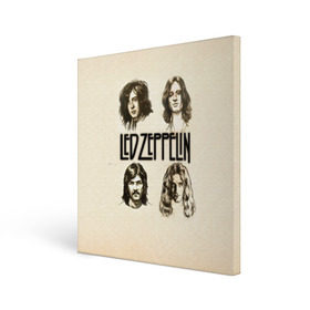 Холст квадратный с принтом Led Zeppelin 1 в Белгороде, 100% ПВХ |  | led zeppelin | лед зеппелин | роберт плант
