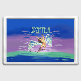 Магнит 45*70 с принтом Led Zeppelin 2 в Белгороде, Пластик | Размер: 78*52 мм; Размер печати: 70*45 | led zeppelin | лед зеппелин | роберт плант