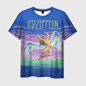 Мужская футболка 3D с принтом Led Zeppelin 2 в Белгороде, 100% полиэфир | прямой крой, круглый вырез горловины, длина до линии бедер | Тематика изображения на принте: led zeppelin | лед зеппелин | роберт плант