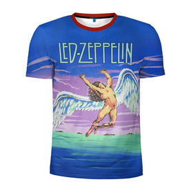 Мужская футболка 3D спортивная с принтом Led Zeppelin 2 в Белгороде, 100% полиэстер с улучшенными характеристиками | приталенный силуэт, круглая горловина, широкие плечи, сужается к линии бедра | Тематика изображения на принте: led zeppelin | лед зеппелин | роберт плант
