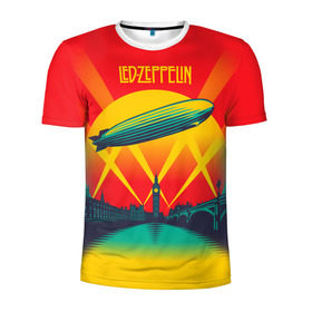 Мужская футболка 3D спортивная с принтом Led Zeppelin 3 в Белгороде, 100% полиэстер с улучшенными характеристиками | приталенный силуэт, круглая горловина, широкие плечи, сужается к линии бедра | Тематика изображения на принте: led zeppelin | лед зеппелин | роберт плант