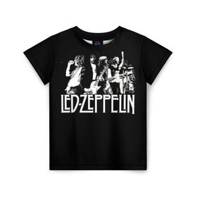 Детская футболка 3D с принтом Led Zeppelin 4 в Белгороде, 100% гипоаллергенный полиэфир | прямой крой, круглый вырез горловины, длина до линии бедер, чуть спущенное плечо, ткань немного тянется | led zeppelin | лед зеппелин | роберт плант